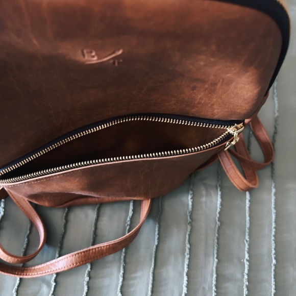 ByTavi Fair Trade Vegan Leather Brown Panha Mini Backpack - NWT - Picture 4 of 8